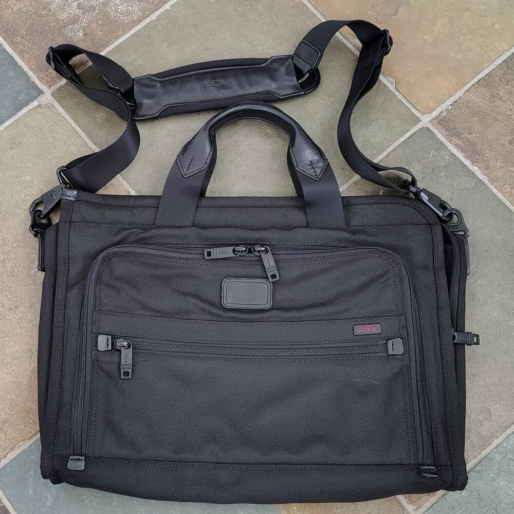 Tumi Alpha Organizer Brief Portfolio Black Bag